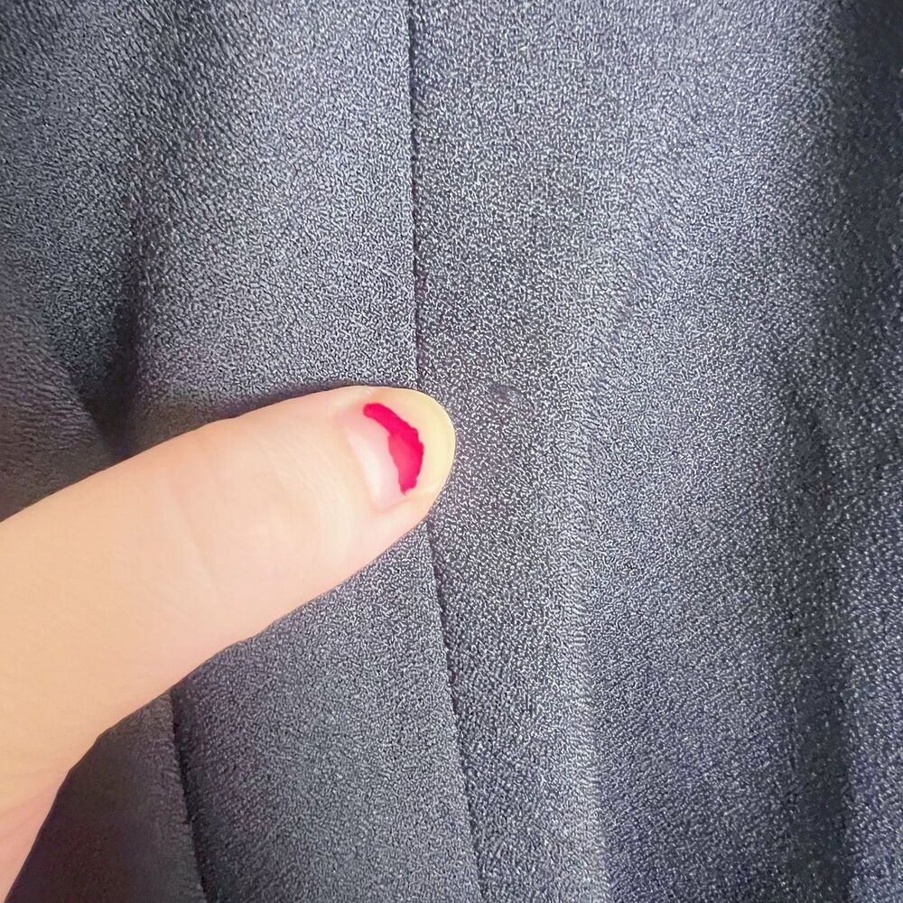 1960s Vintage Black Puff Sleeve Gown Maxi Dress Gold Trim - Picture 7 of 7